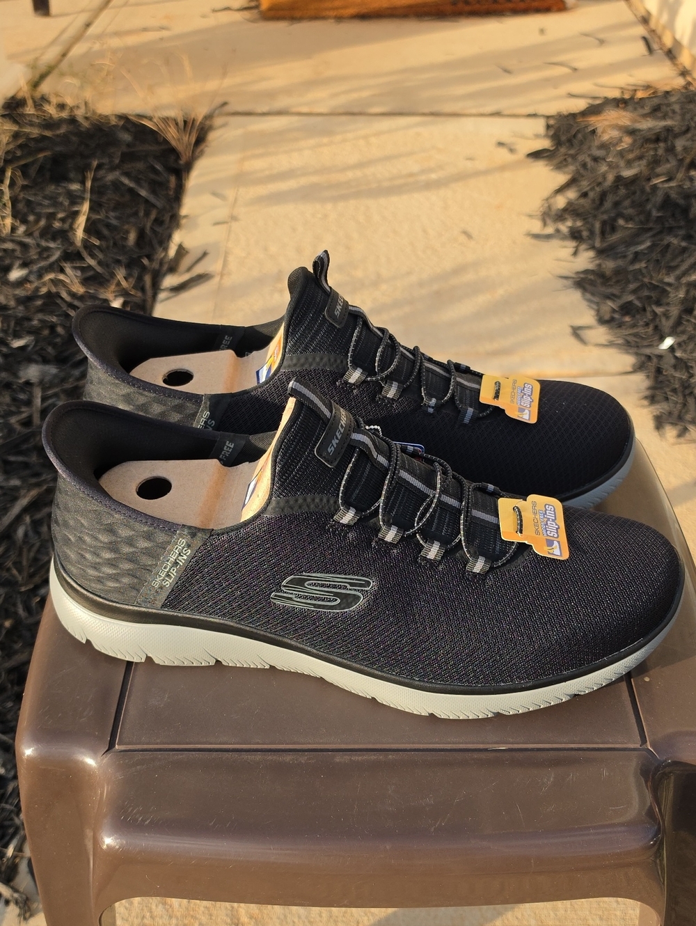 Skechers Mens Summits Korlo Hands Free Slip-in Black Size 15 Big And Tall
